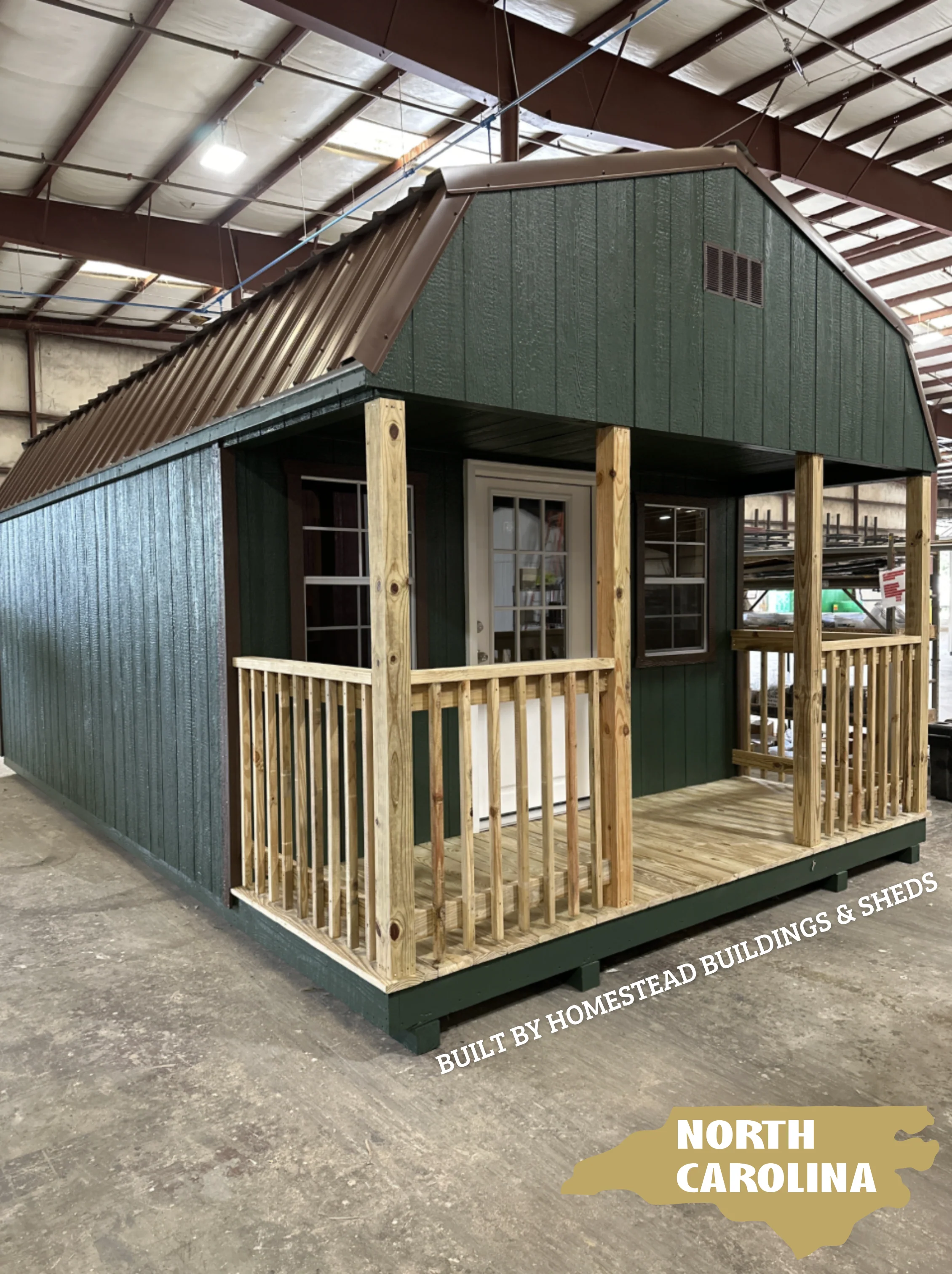 12x20 Deluxe High Barn Cabin #NC3 - Image 4