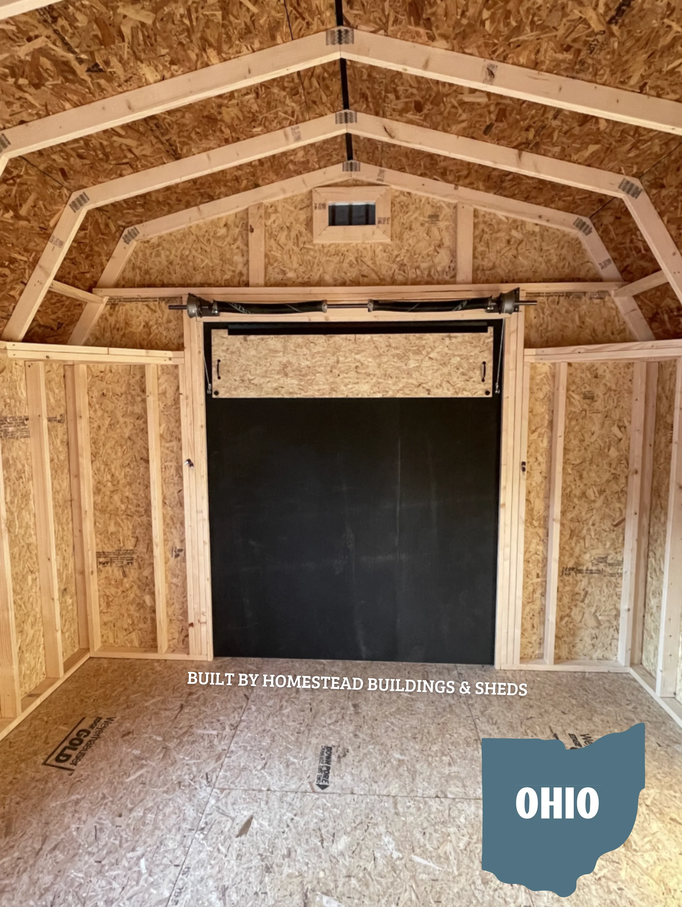 12x24 Heavy Duty High Barn with Rampage Door #OH2 - Image 3