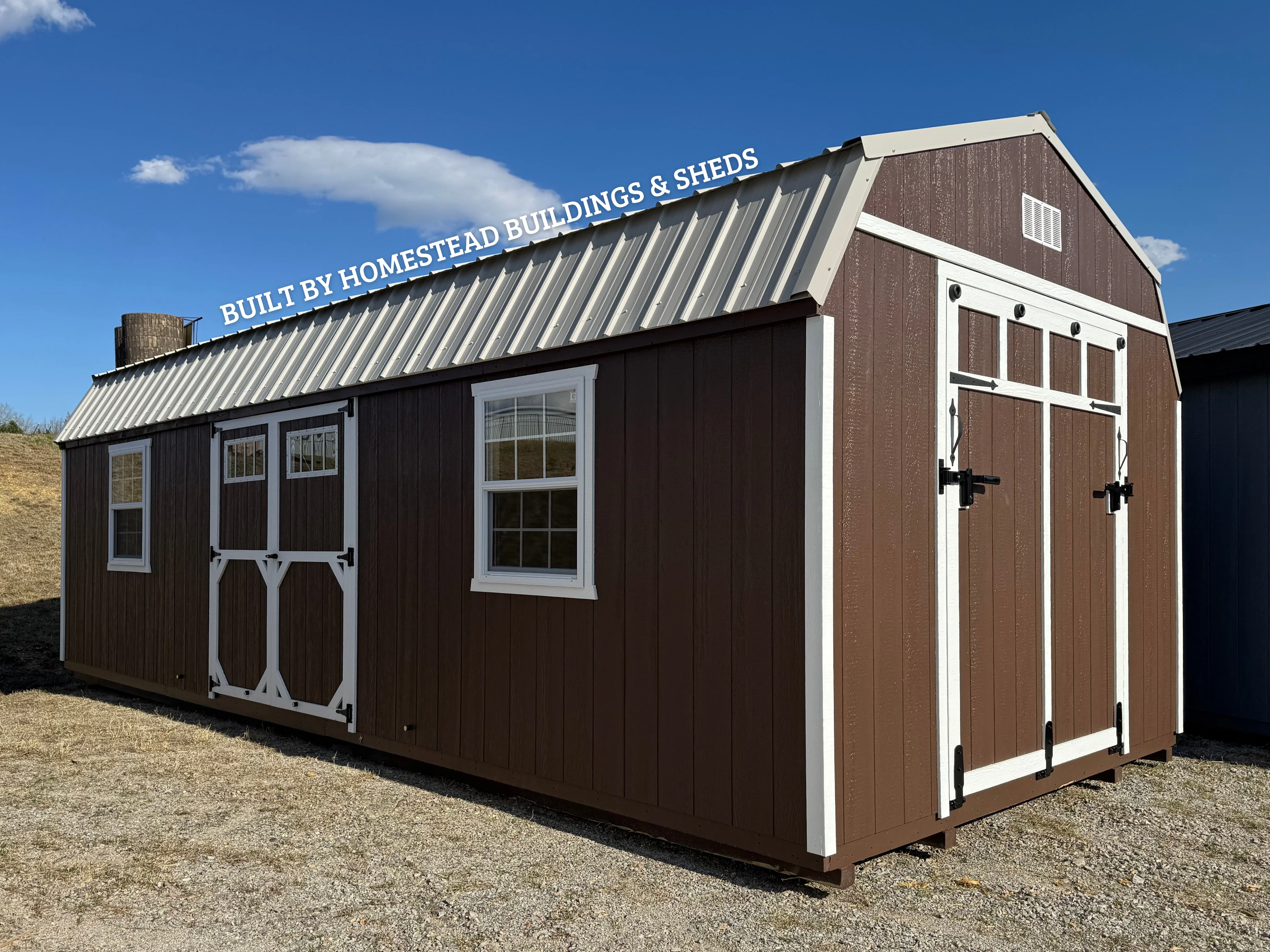 12x28 Heavy Duty Deluxe High Barn with Rampage Door Design #42