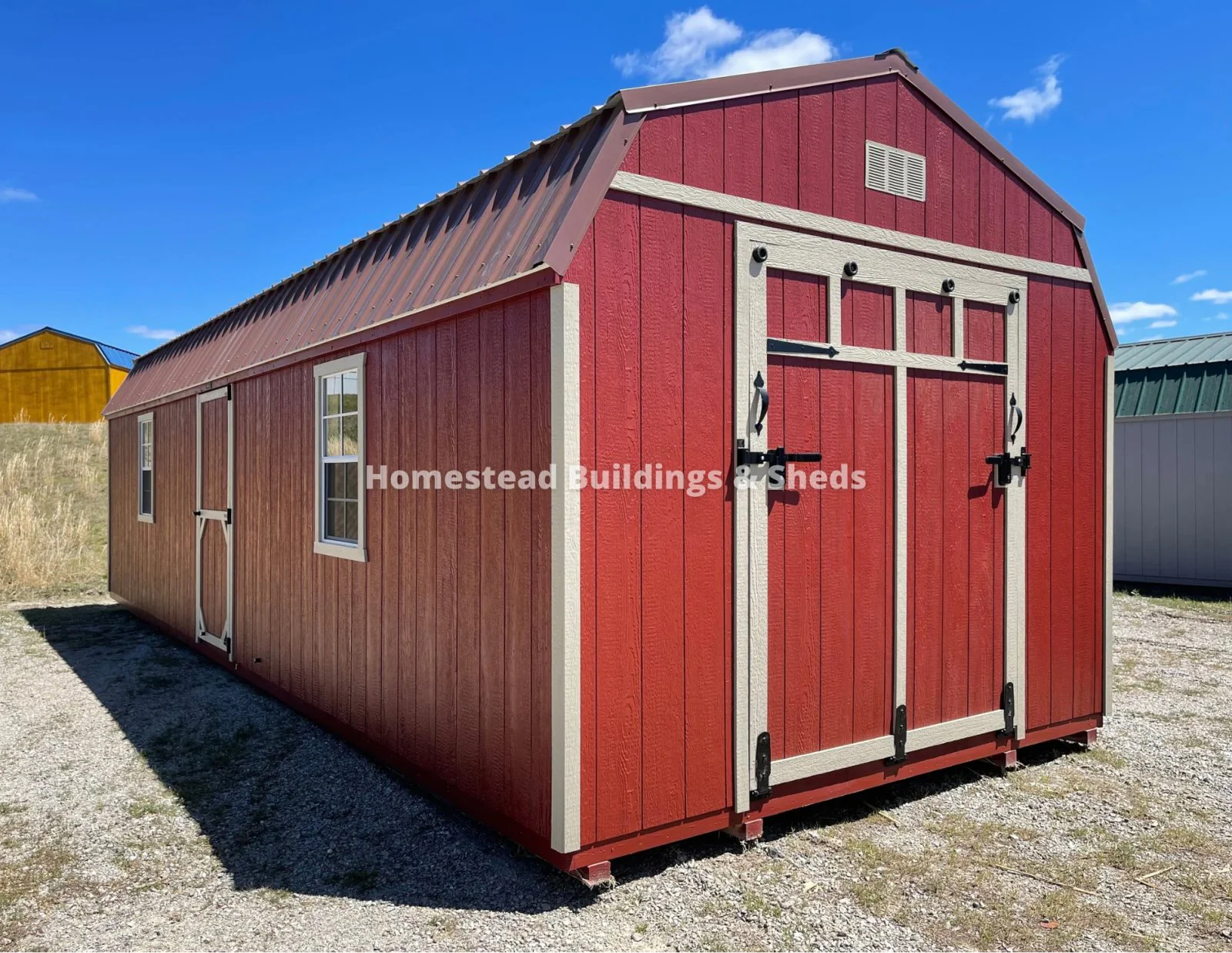 12x32 Heavy Duty Deluxe High Barn with Rampage Door Design #2