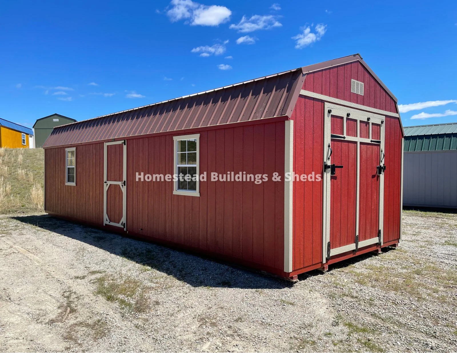 12x32 Heavy Duty Deluxe High Barn with Rampage Door Design #2 - Image 2