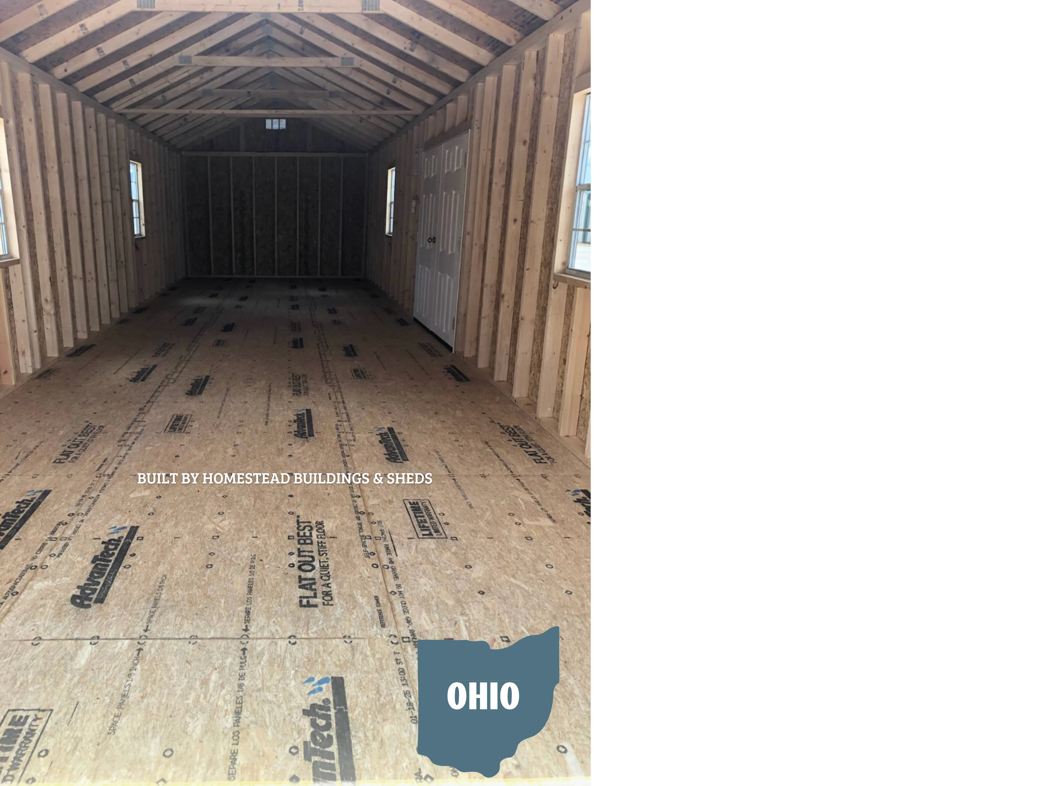 12x40 Heavy Duty Deluxe A-Frame Garage #OH3 - Image 3